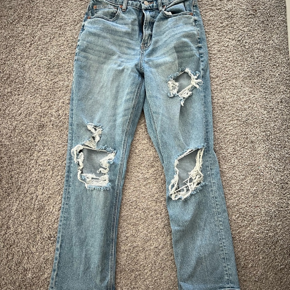 Distressed Blue Women's Jeans